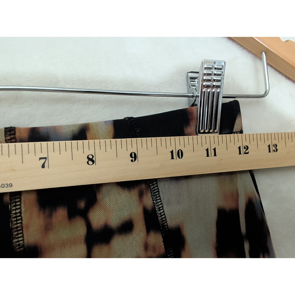 Topshop Midi Skirt Womens 4 Tie Dye Black Brown Indie Sleaze Boho Artsy Grunge - Picture 9 of 10